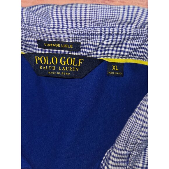 Ralph Lauren Polo Golf Mens XL Blue Vintage Lisle Polo - Picture 5 of 7